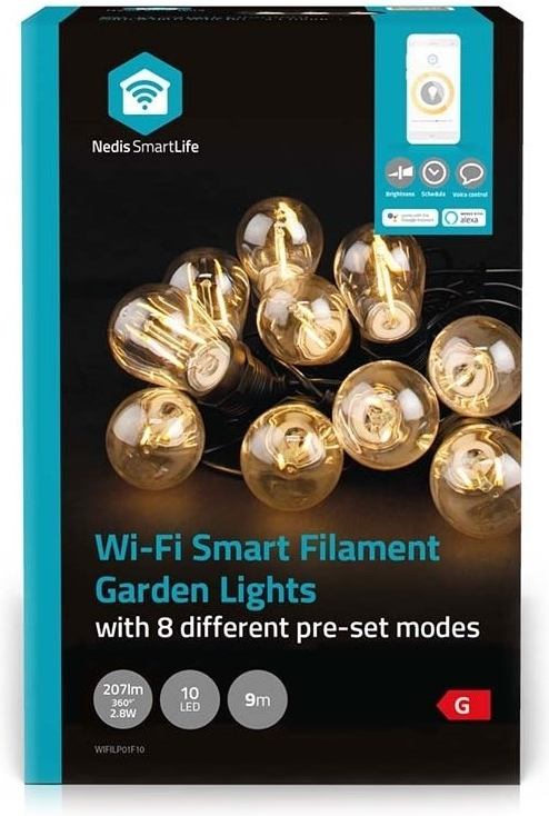 SmartLife Nedis LED Wi-Fi 10 LED 9 m teplá bílá WIFILP01F10