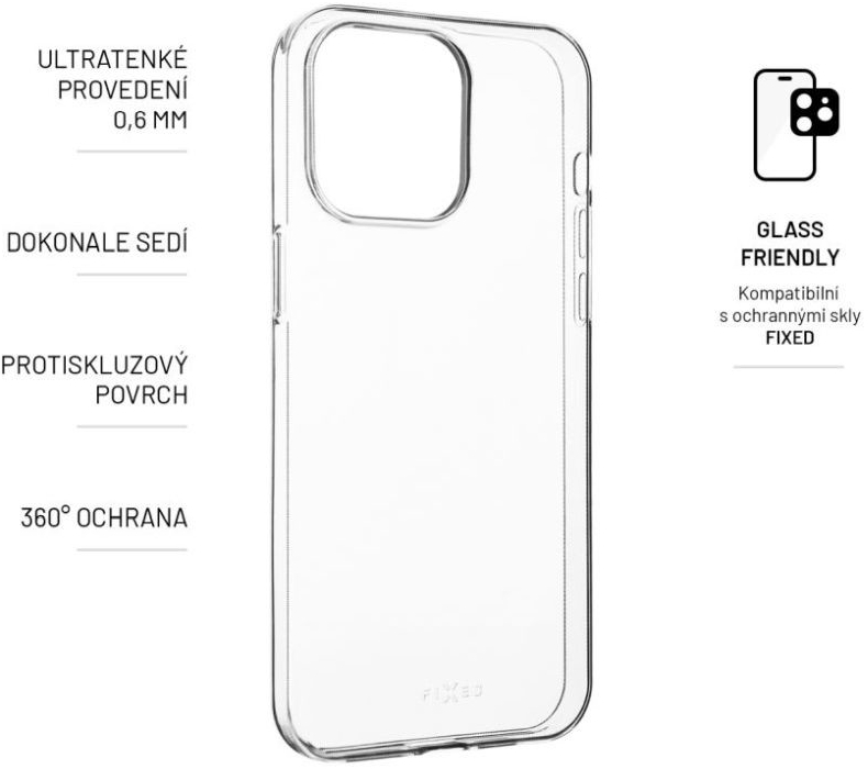 FIXED Skin ultratenký gelový Apple iPhone 15 Pro čiré FIXTCS-1202