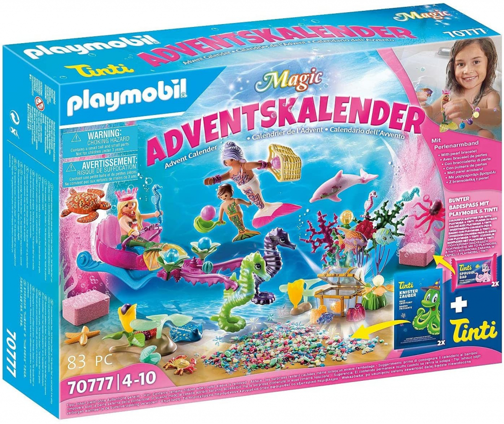 PLAYMOBIL Christmas 70777 Adventní kalendář Zábava ve vodě Mořské panny