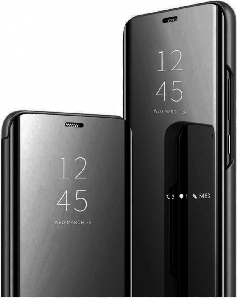 Pouzdro Wonfurd Samsung Galaxy A50 Flip Cover Mirror / zrcadlo / černé