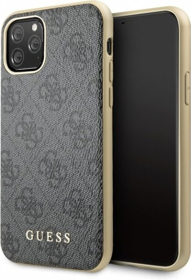 Pouzdro Guess 4G s textilním povrchem iPhone 11 - šedé