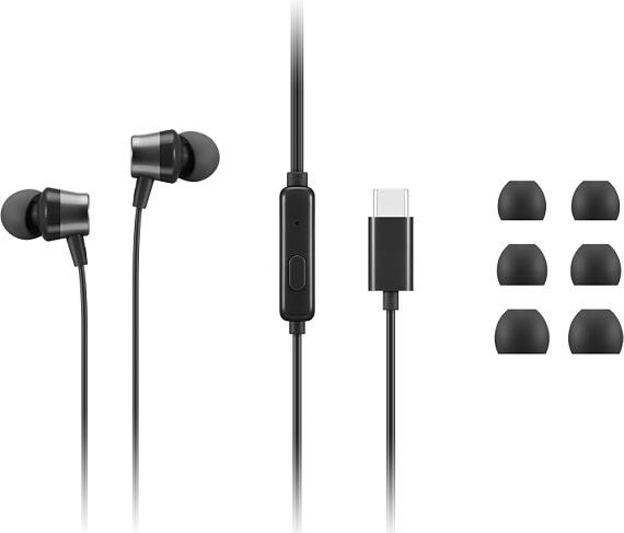 Lenovo USB-C Wired In-Ear Headphones with inline control
