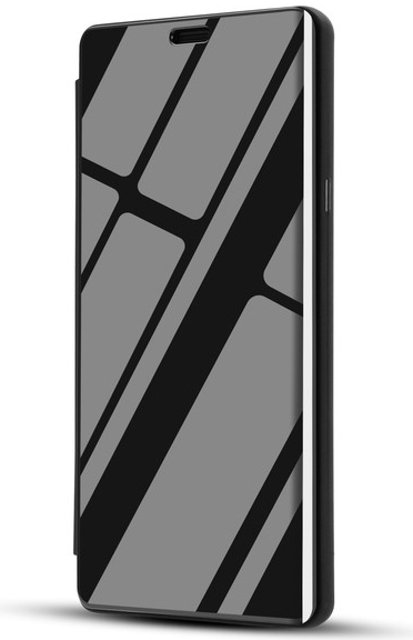 Pouzdro SES Zrdcadlové silikonové flip Xiaomi Redmi Note 9 Pro - černé