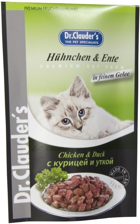 Dr.Clauder\'s Hühnchen & Ente kuře, kachna v želé cat 100 g