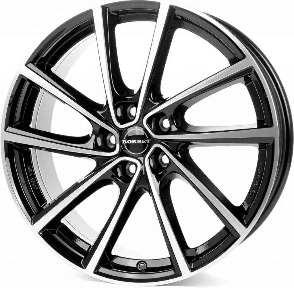 Borbet V 7x19 5x112 ET43 black polished