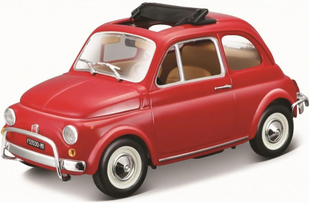 Bburago Fiat 500L 1968 červená 1:24