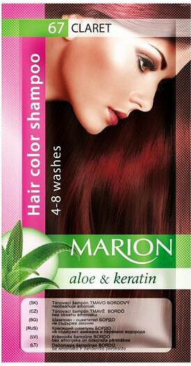 Marion Hair Color Shampoo 67 Claret barevný tónovací šampon tmavá bordó 40 ml
