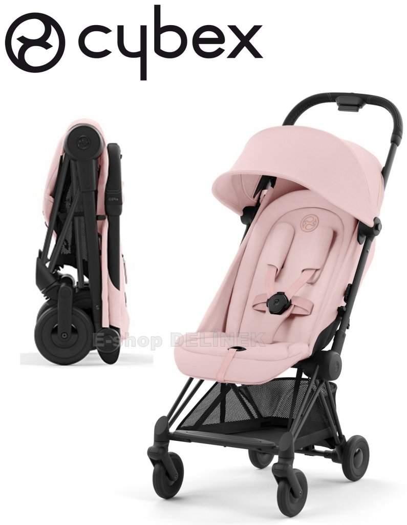 Cybex Coya Matt Black Peach Pink 2023