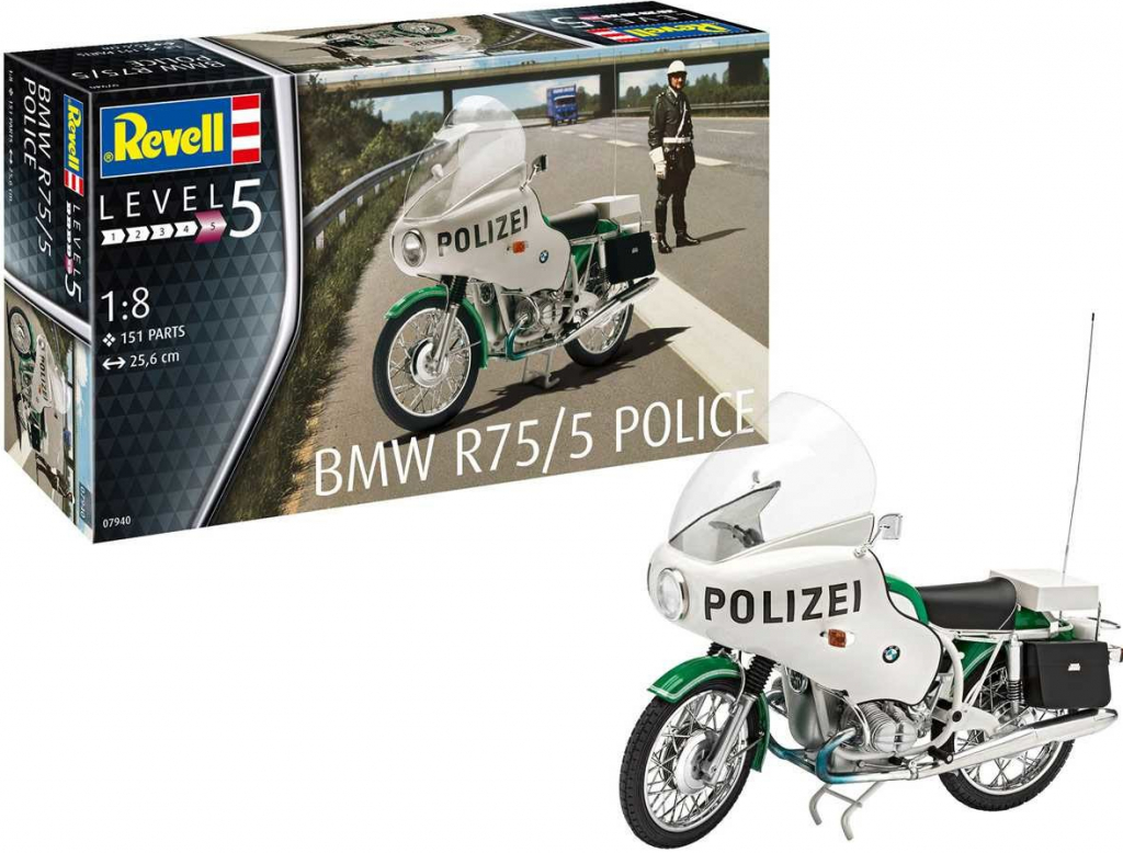 Revell Plastic motorka 07940 BMW R75 5 Police 1:8