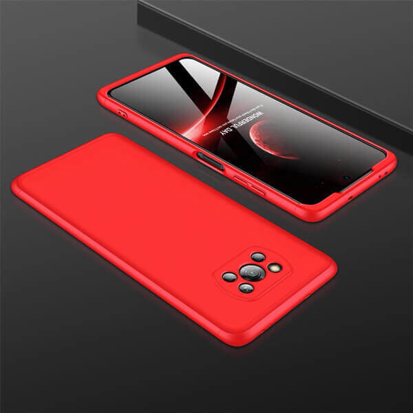 Pouzdro SES Ochranné 360° celotělové plastové Xiaomi Poco X3 Pro - červené
