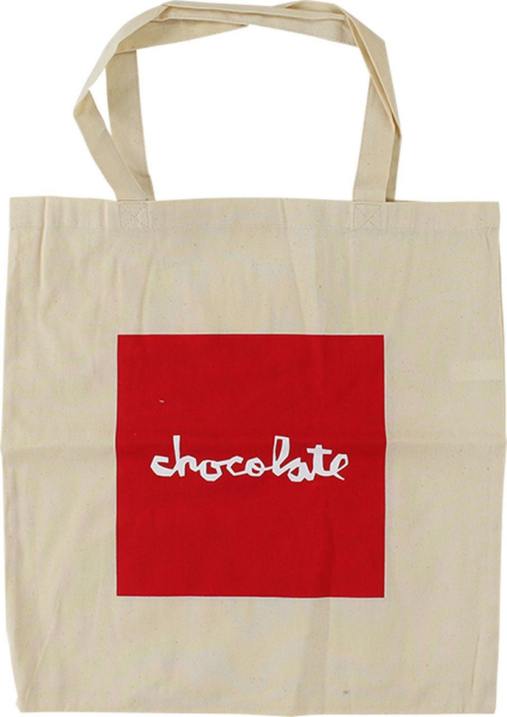 CHOCOLATE RED SQUARE TOTE BAG CANVAS