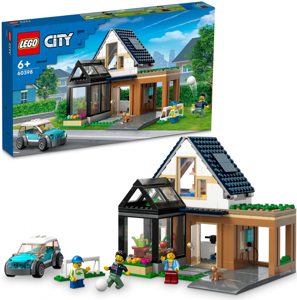 LEGO® City 60398 Rodinný dům a elektromobil