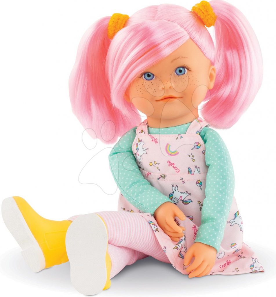 Corolle Bábika Praline Rainbow Dolls s hodvábnymi vlasmi a vanilkou ružová 38 cm
