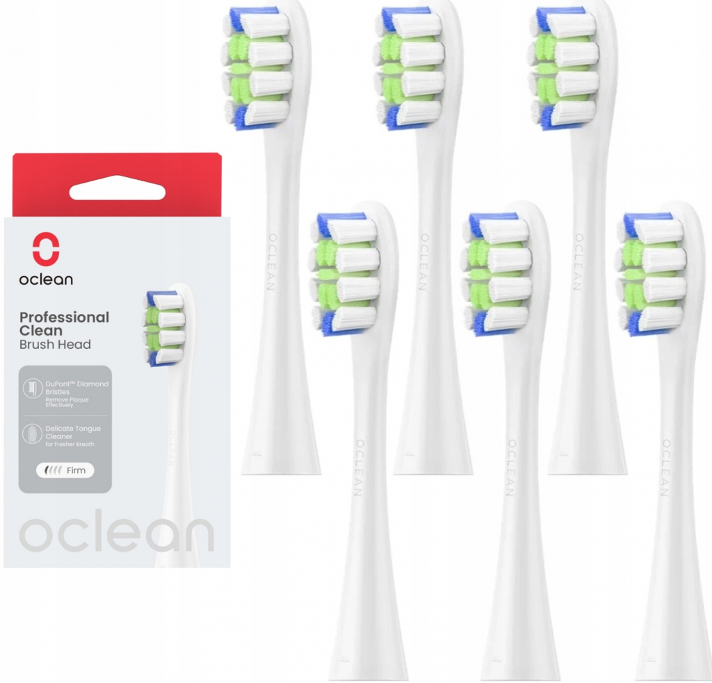 Oclean Professional Clean P1C1 W06 Elite White 6 ks