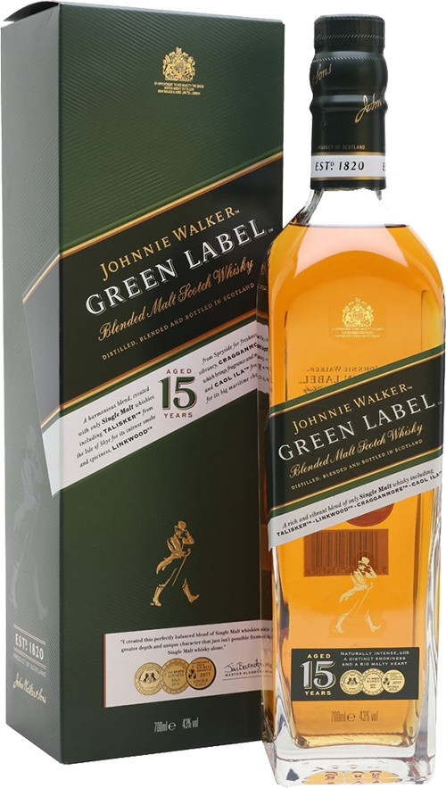 Johnnie Walker Green Label 43% 0,7 l (karton)
