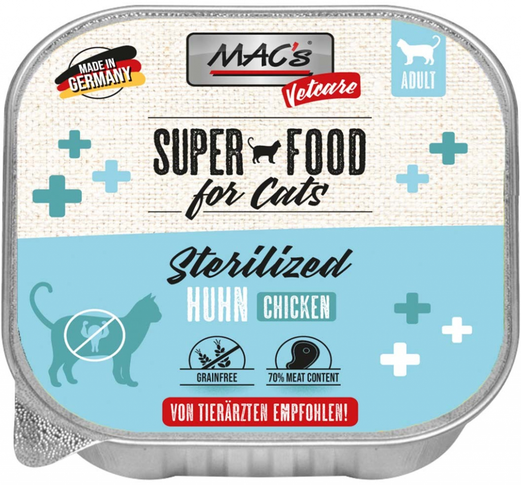 MAC\'s CAT Vetcare Sterilized kuře 16 x 100 g