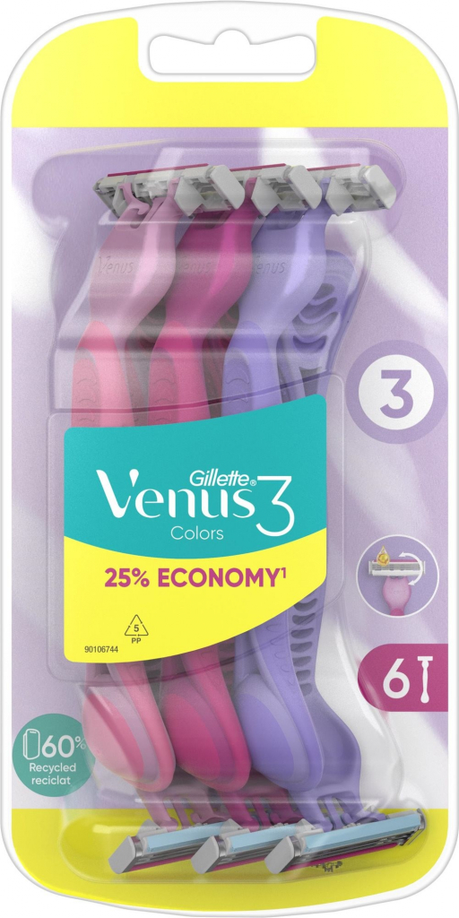 Gillette Venus 3 Colors 6 ks