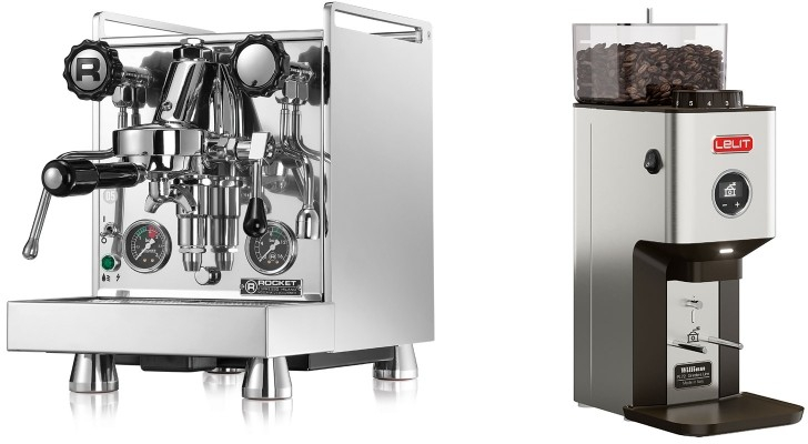 Set Rocket Espresso Mozzafiato Cronometro R + Lelit William PL72