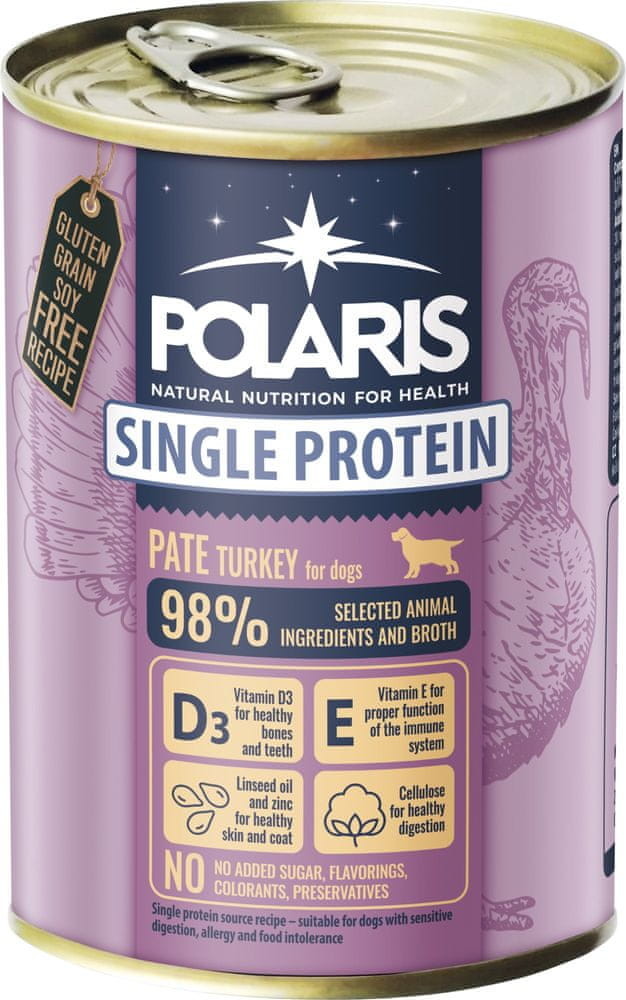 Polaris Single Protein Paté krůtí 6 x 400 g