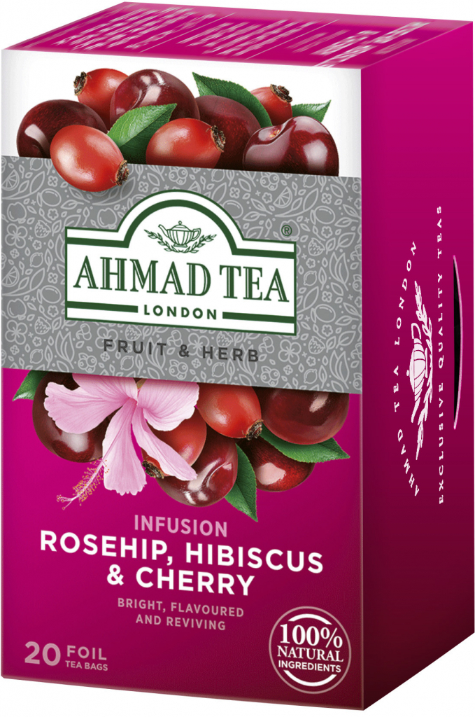 Ahmad Tea Rosehip Hibiscus and Cherry tea alupack 20 sáčků