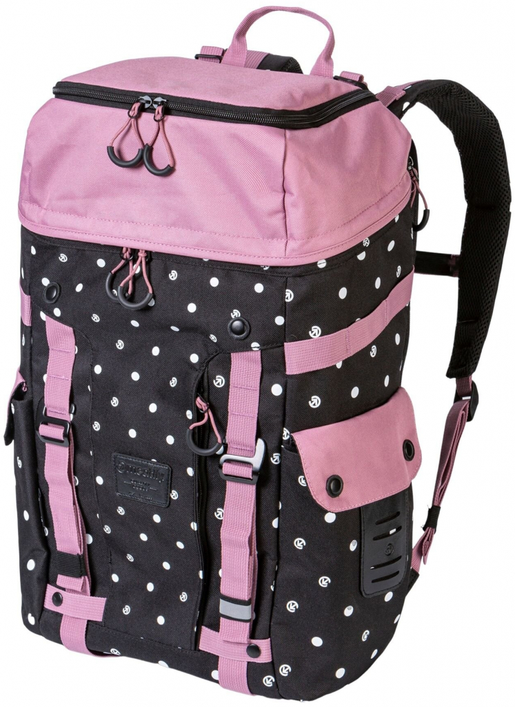 Meatfly batoh Scintilla Dots/Dusty Rose 26 l černá