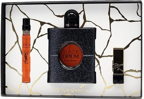Yves Saint Laurent Black Opium - EDP 90 ml + rtěnka 1,3 g + EDP 10 ml
