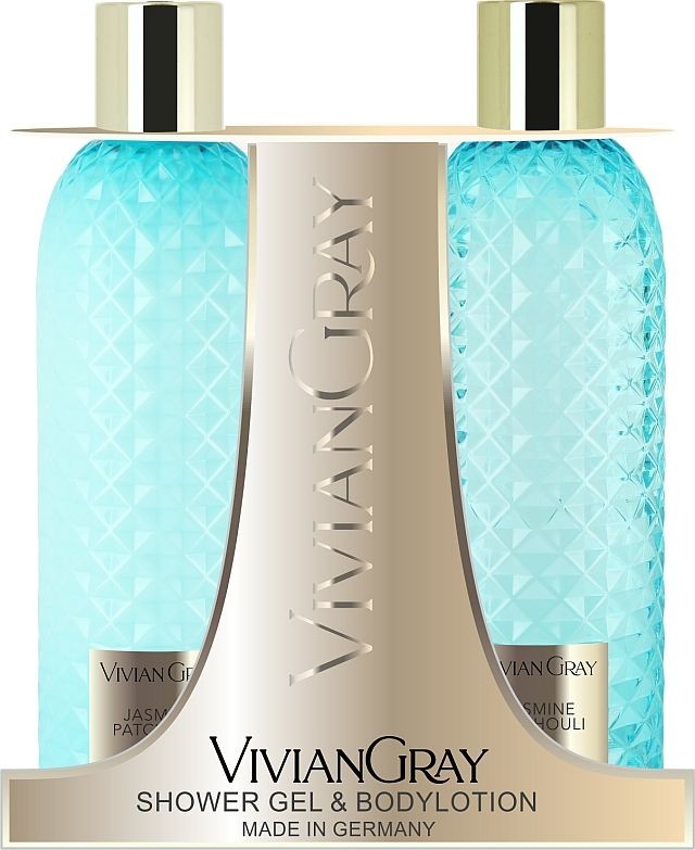 Vivian Gray Jasmine Patchouli jemný sprchový gel 300 ml + pečující tělový krém 300 ml dárková sada