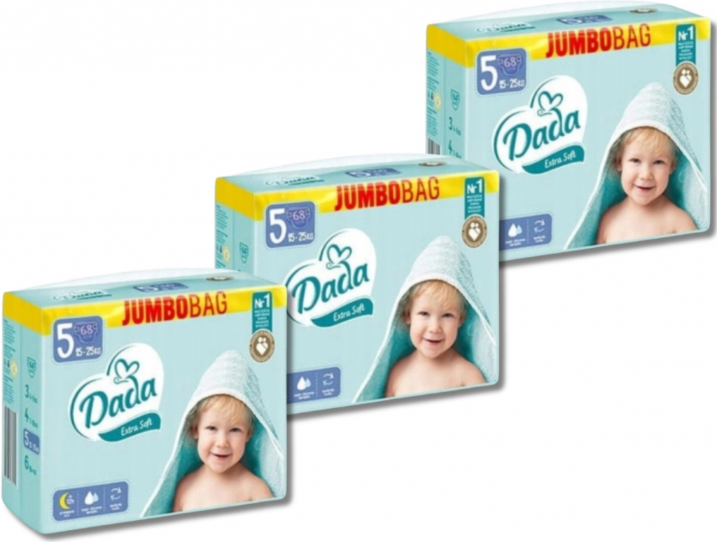 Dada JUMBOBAG Extra Soft 5 Junior 15-25 kg 204 ks