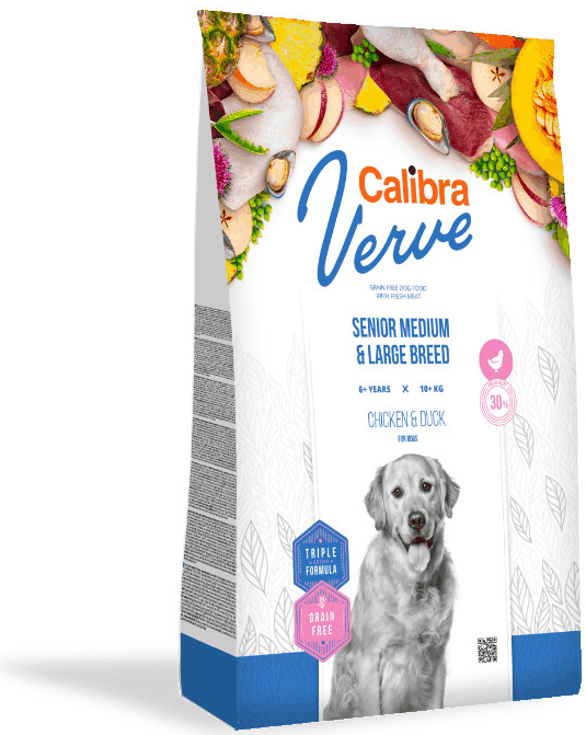 Calibra Dog Verve GF Senior M&L Chicken&Duck 3 x 12 kg