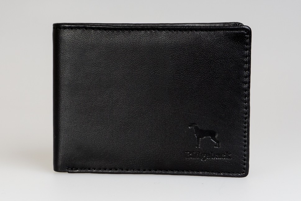 Ridgeback Pánská kožená peněženka JBNC 35 ČERNÁ / černé šití