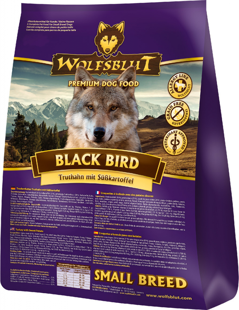 Wolfsblut Black Bird Small Breed krůta s batáty 0,5 kg