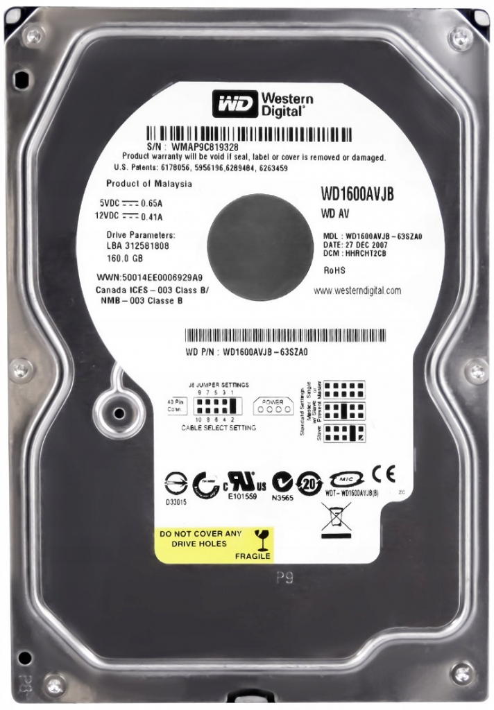 WD Caviar AV 160GB, 3,5\