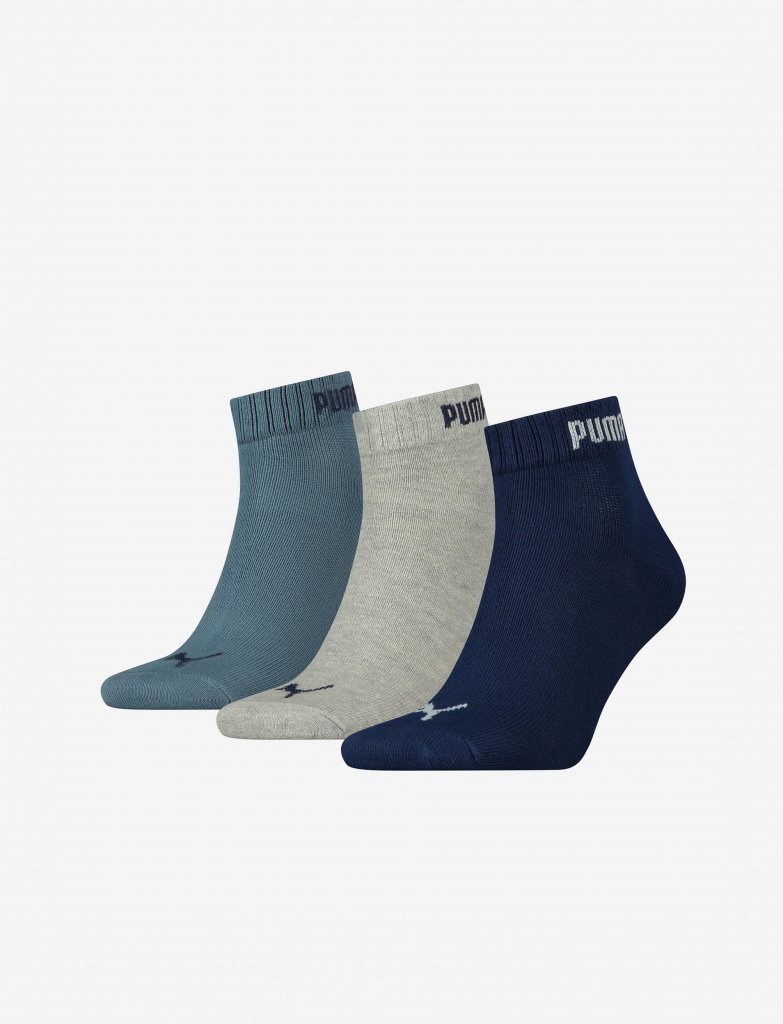 Puma Sada tří párů ponožek v petrolejové šedé a tmavě modré
