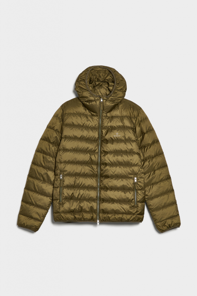 Gant Light Down Hood Jacket zelená