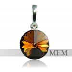 Swarovski Rivoli Smoked Topaz