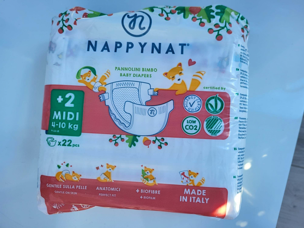 Nappynat natural care Midi 4-10 kg 22 ks