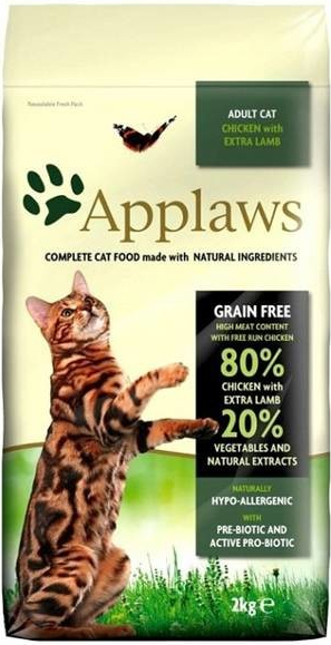 Applaws Dry cat Adult pro dospělé kočky kuřecí a jěhněčí 3 x 2 kg
