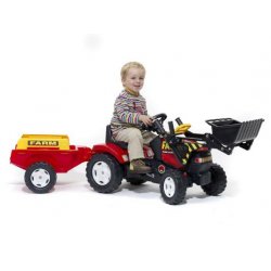 Traktor Farmer + nakladač + přívěs