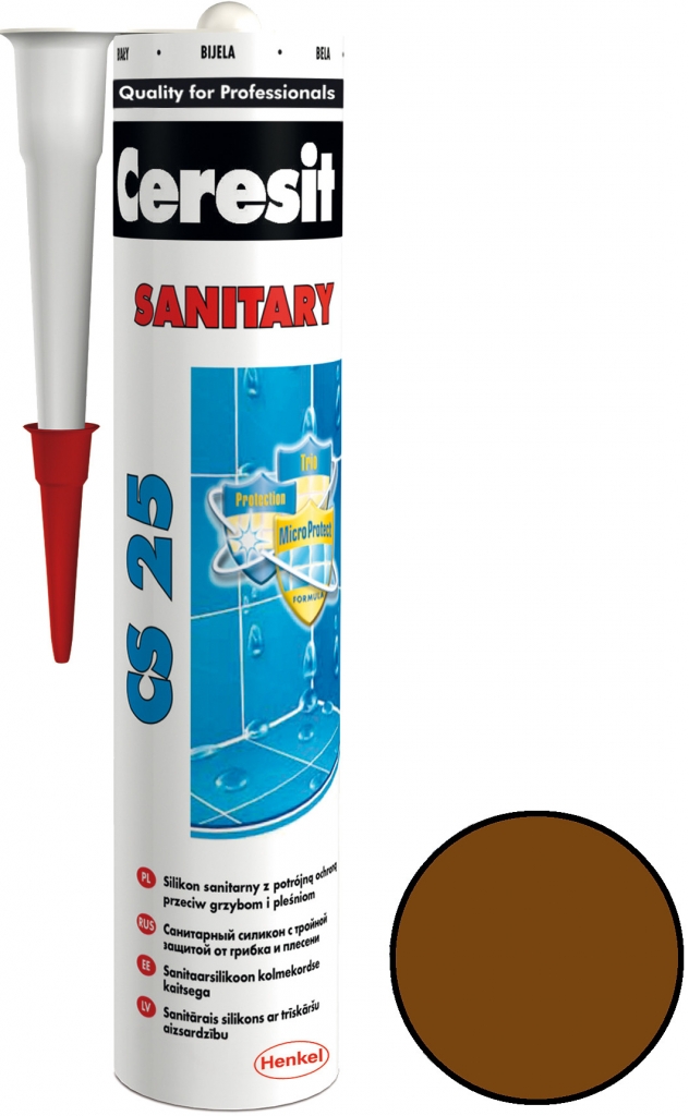 CERESIT CS 25 sanitární silikon 280g cocoa