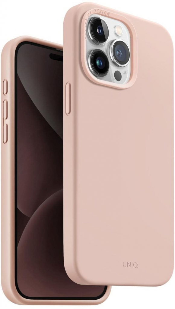 Pouzdro UNIQ Lino Hue MagClick iPhone 15 Pro Max, Blush růžové