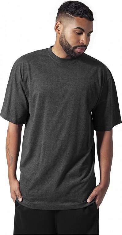 Urban Classics Prodloužené bavlněné rovné pánské triko šedá uhlová