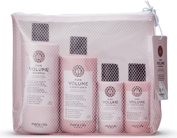 Maria Nila Pure Volume Beauty Bag šampon 300 ml + kondicionér 300 ml + šampon 100 ml + kondicionér 100 ml dárková sada