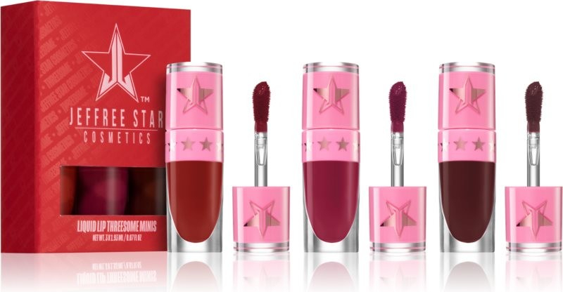 Jeffree Star Cosmetics Blood Sugar Heart Rate tekutá rtěnka 1,93 ml + Forbidden Fruit tekutá rtěnka 1,93 ml + Misery tekutá rtěnka 1,93 ml dárková sada