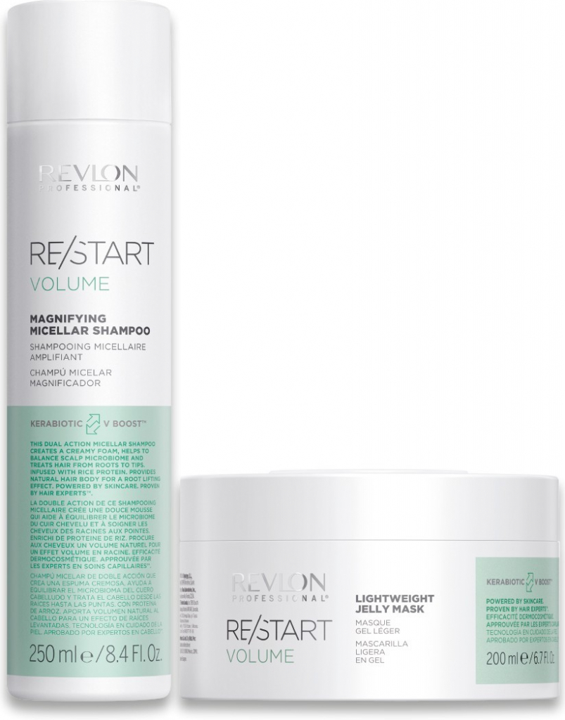 Revlon Professional Restart Volume Letní sada šampon 250 ml + maska 250 ml + tělový krém Orofluido 50 ml dárková sada