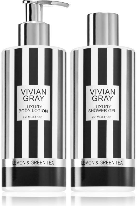 Vivian Gray Lemon & Green Tea luxusní sprchový gel 250 ml + intenzivní tělové mléko 250 ml kosmetická sada