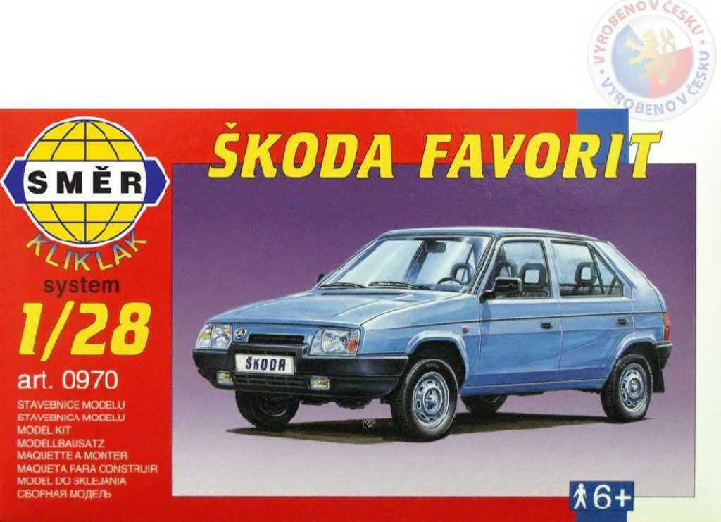 Směr zacvakávací model ŠKODA FAVORIT 1:28