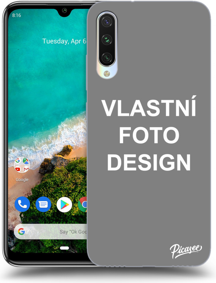 Pouzdro Picasee silikonové Xiaomi Mi A3 - Vlastní design/motiv čiré