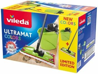 Vileda Ultramat Colors 2v1 zelená mop kbelík 10 l Hlava mopu 34 × 10 cm 158723-V