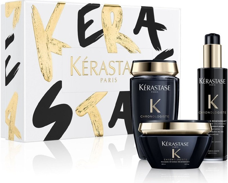 Kérastase Chronologiste Vánoční set šampon 250 ml + maska 200 ml + bezoplachová péče 150 ml dárková sada