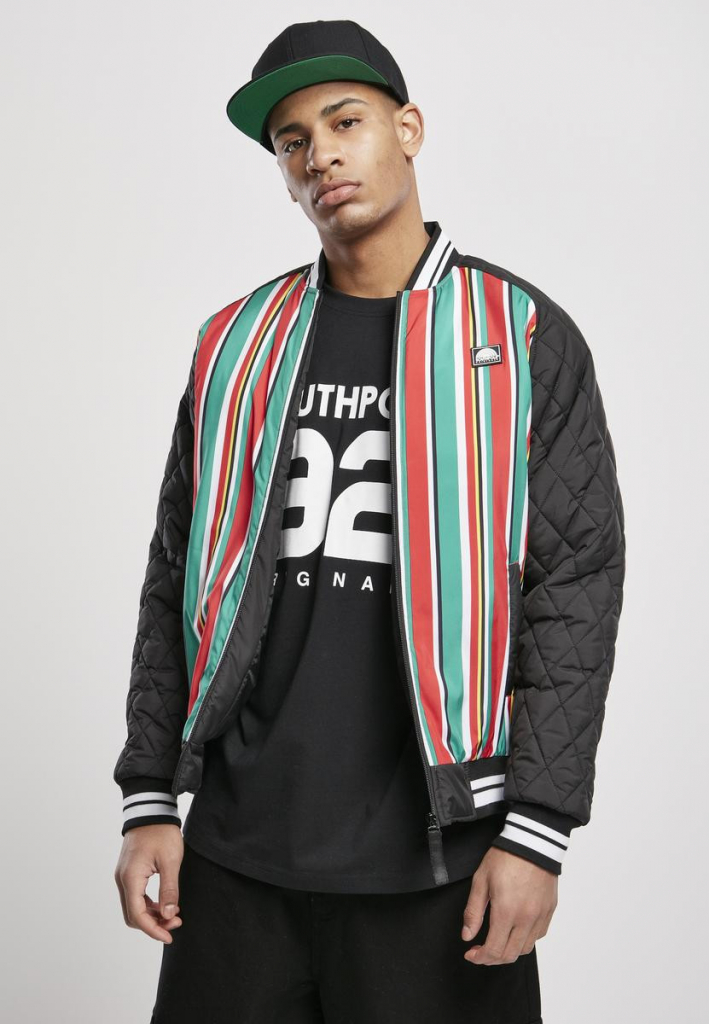 Southpole Stripe College Jacket Multicolor